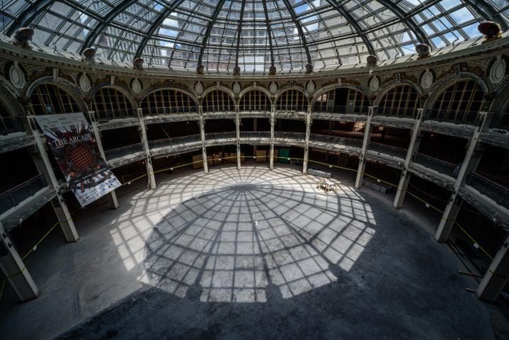 PHOTOS: Dayton Arcade recovery continues, first floor slab completed and windows restored