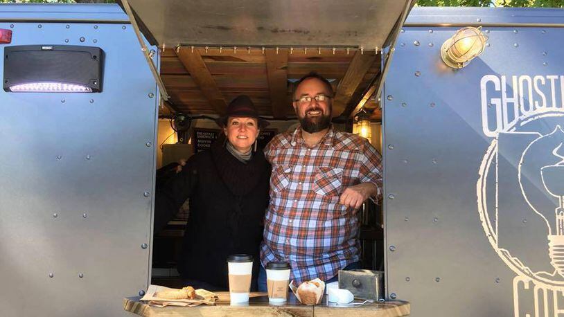 Daytonians of the Week Shane Anderson and Lezley Pisone.  Shane owns Ghostlight Coffee, and with Lezley's help,  recently launched the #GhostTruck, Ghostlight's mobile coffeehouse.