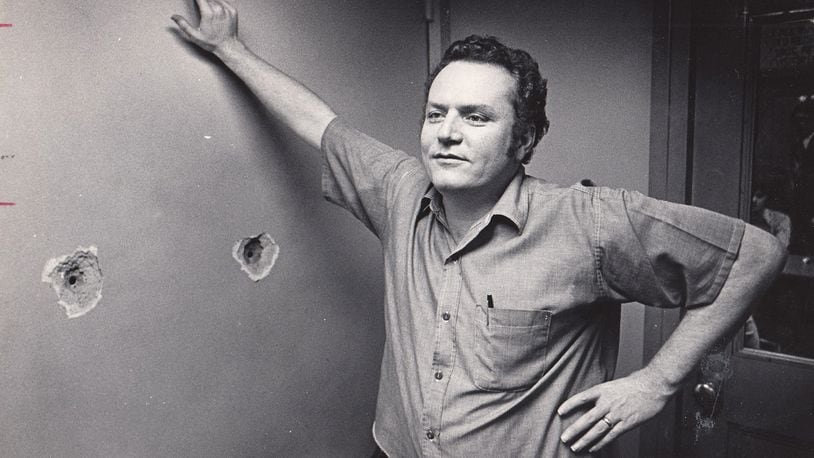 Larry Flynt photographed in 1977 during an interview from the Hamilton County Jail. Flynt has "clashed with obscenity and organized crime laws" according to a newspaper article. DAYTON DAILY NEWS / WRIGHT STATE UNIVERSITY SPECIAL COLLECTIONS AND ARCHIVE