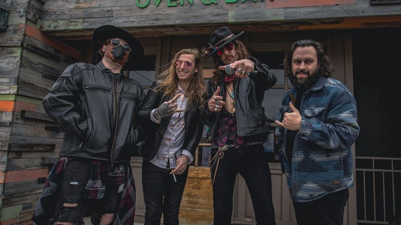 Dayton-based Bohemian Funk, (left to right) Casey Beasley, Eric Webber, Rocko Dalian and Graham Werts, won the second Battle of the Bands at The Brightside with its electrifying brand of no-frills rock ’n’ roll.