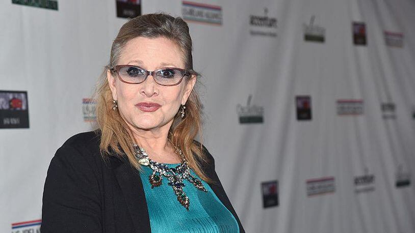 SANTA MONICA, CA - FEBRUARY 19:  Honoree Carrie Fisher attends the US-Ireland Aliiance's Oscar Wilde Awards event at J.J. Abrams' Bad Robot on February 19, 2015 in Santa Monica, California.  (Photo by Alberto E. Rodriguez/Getty Images for  US-IRELAND ALLIANCE)