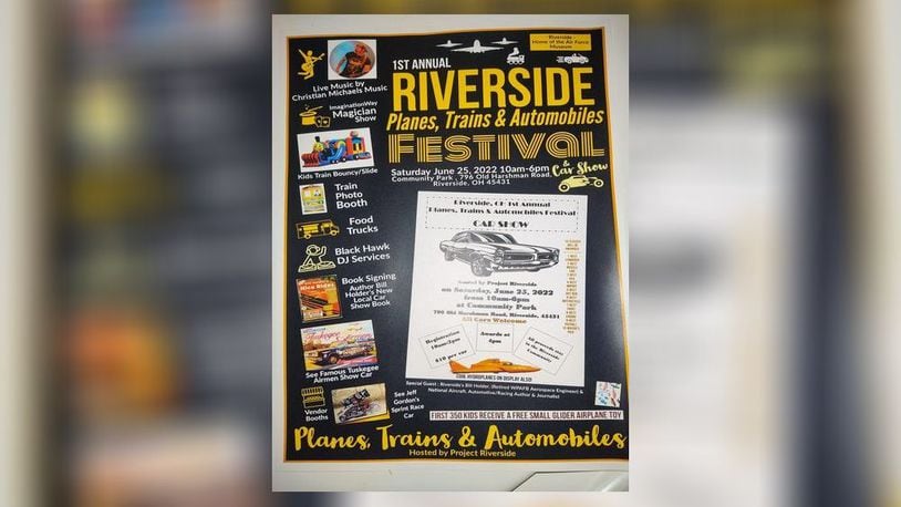 The first Riverside Planes, Trains & Automobiles Festival is planned for June 25 at Community Park from 10 a.m. to 6 p.m. CONTRIBUTED