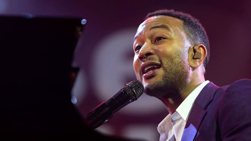 Singer-songwriter John Legend performs on stage at the Baloise Session in Basel, Switzerland, Oct. 20, 2018.