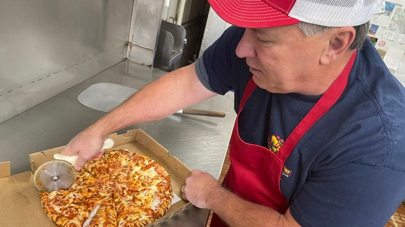 Dayton’s Original Pizza Factory is located at 1101 Wayne Ave. in Dayton. Pictured is owner Bill Daniels. NATALIE JONES/STAFF