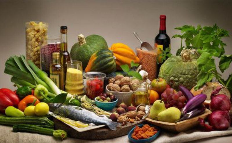 The Mediterranean Diet includes high amounts of fruits, vegetables, fish, whole grains, beans and nuts.