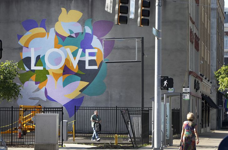 Bright, bold and whimsical murals add color to the downtown palette