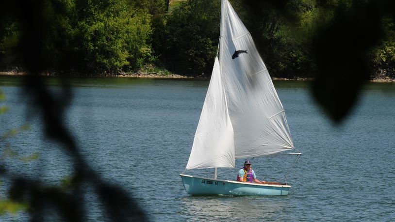 The month of May has included several days of wonderful weather for boating, such as sailing on Eastwood Lake (above). MARSHALL GORBY\STAFF