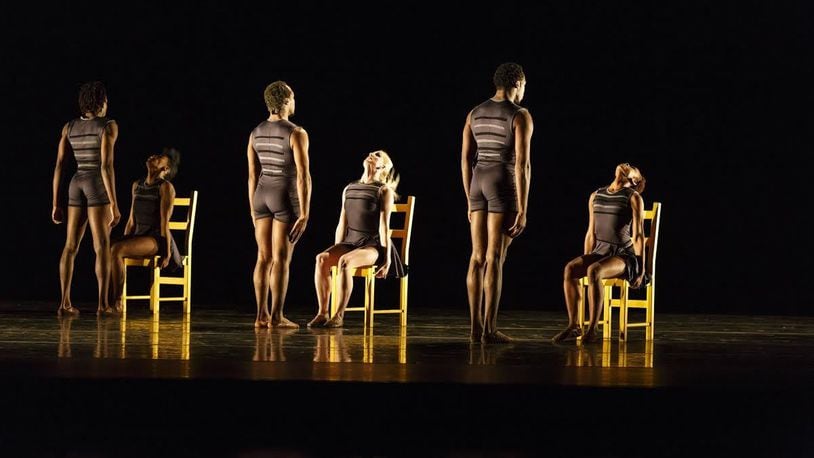 Dayton Contemporary Dance Company pictured here in the season opener from October titled “Body Talk,” an intimate exploration of storytelling within the African-American experience. CONTRIBUTED