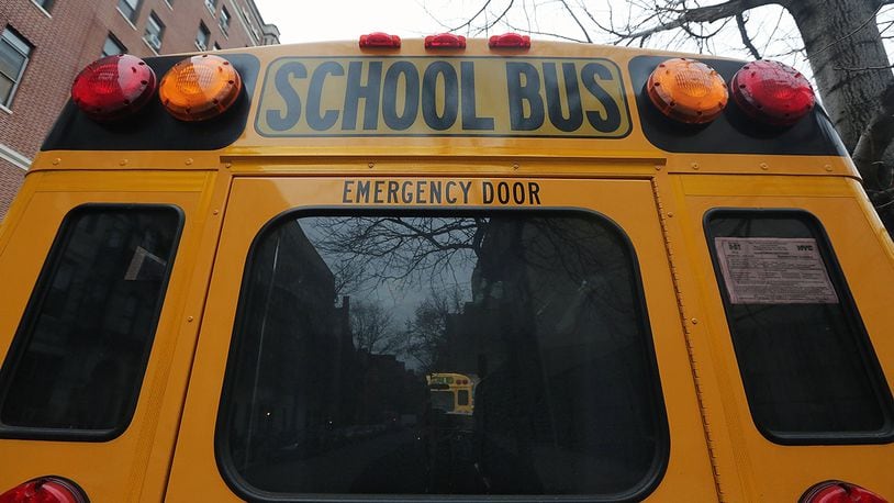 A 6-year-old child was struck by a car Friday morning while crossing the street to board a school bus in Texas, according to reports.