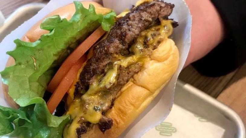 Shake Shack burger taken in New York in 2017. Photo by Amelia Robinson