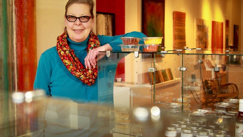 Archived photo of Ulrike Massey in her store Spice Paradise, 8 Brown St. in the Oregon District. The shop started under the Activated Spaces Pop-Up project. JIM WITMER/STAFF