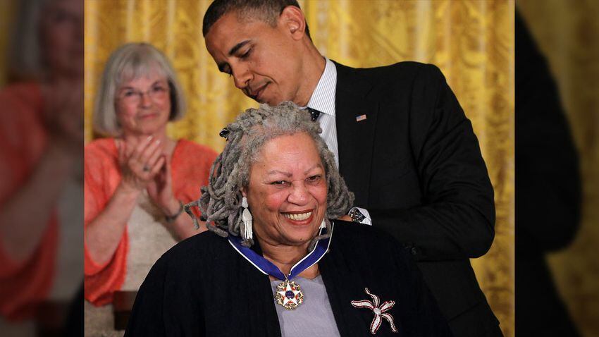 Novelist Toni Morrison is presented with a Presidential Medal of Freedom by U.S. President Barack Obama during an East Room event May 29, 2012 at the White House. Morrison has died at the age of 88.