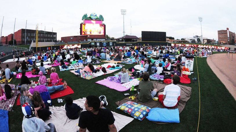 Families and friends gather to watch a movie at Fifth Thrid Field. This year's feature is "Minions: The Movie" (FACEBOOK)
