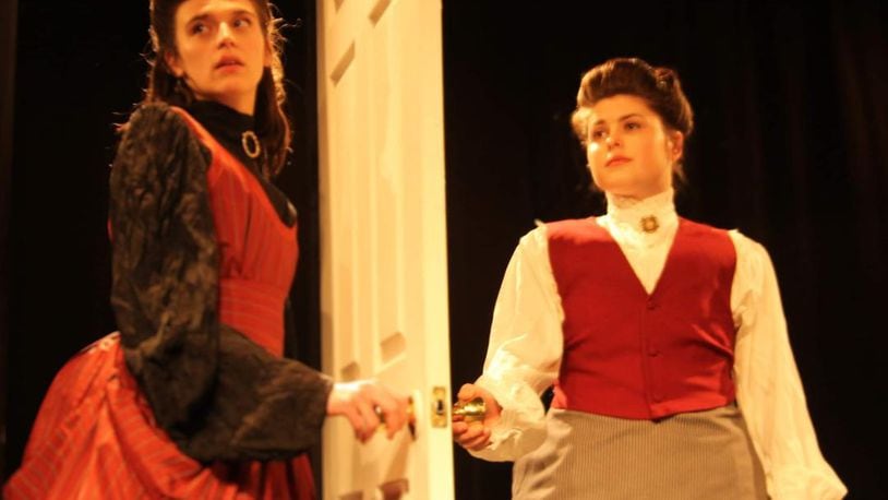 Left to right: Julia Daigh as Nora in "A Doll's House" and Alexis Wentworth as Nora in "A Doll's House, Part 2." PHOTO BY WRIGHT STATE THEATRE