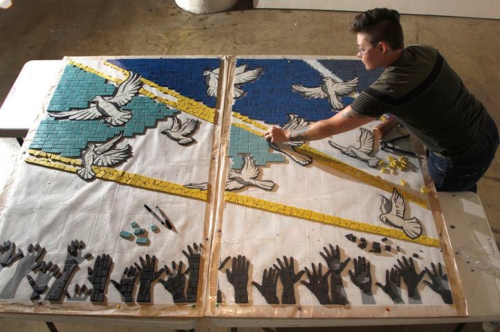 PHOTOS: Mosaic mural is a remembrance to Oregon District shooting victims