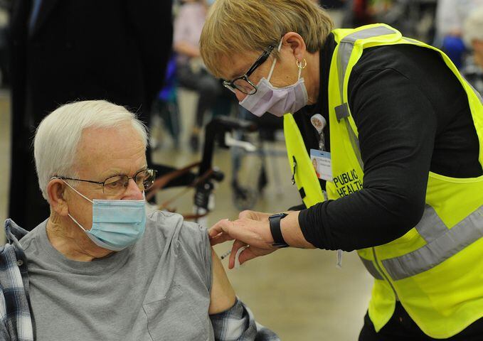 PHOTOS: COVID-19 vaccinations at Dayton Convention Center