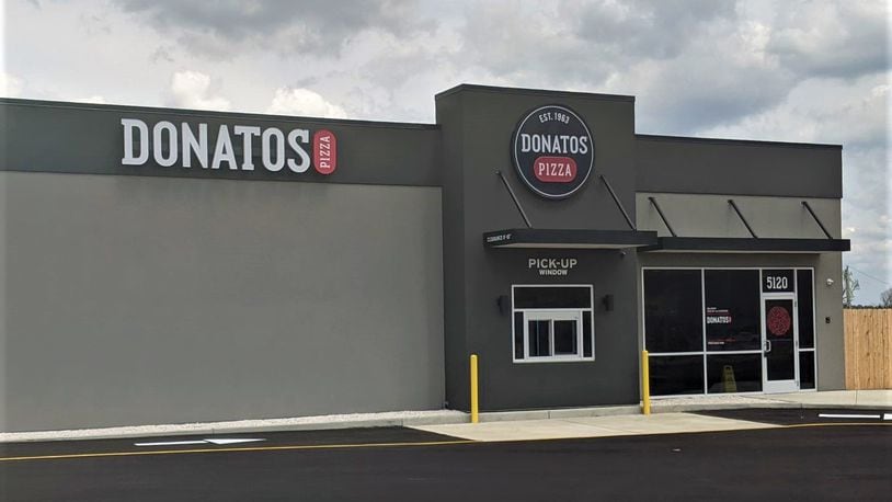 This rebuilt Donatos Pizza shop in  Harrison Twp. will reopen Tuesday, April 28 after the previous structure was destroyed by the 2019 Memorial Day tornadoes.
