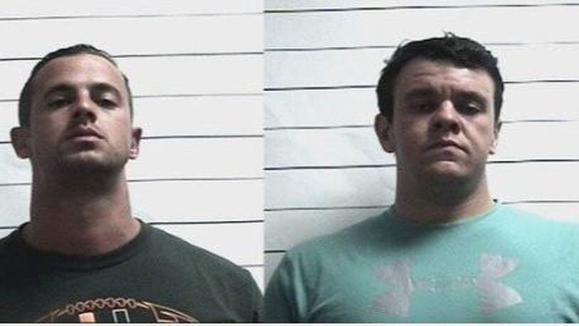 John Galman, left, and Spencer Sutton were arrested Tuesday.